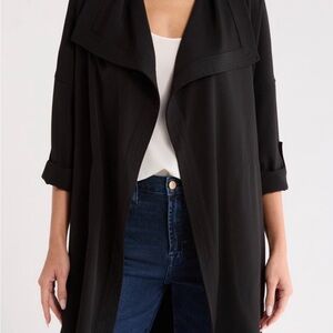 Max Studio Black Open Front Jacket